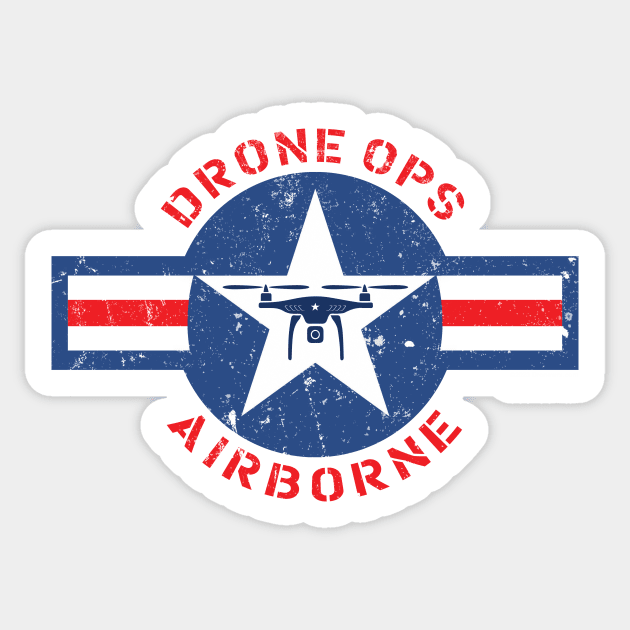 U.S. Drone Force Sticker by Drew Blood Designs